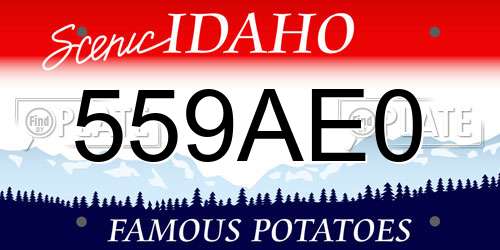 559AE0 Idaho License Plate