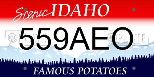 559AEO Idaho License Plate