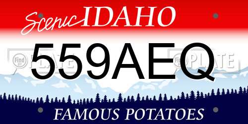 559AEQ Idaho License Plate