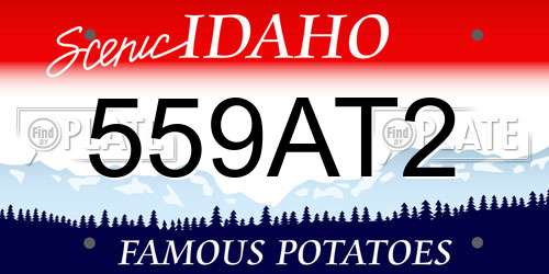 559AT2 Idaho License Plate