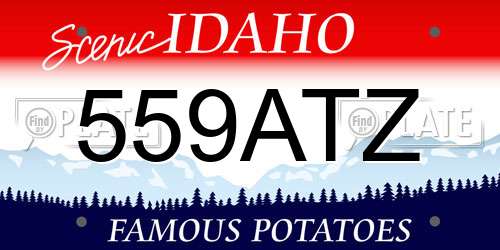559ATZ Idaho License Plate