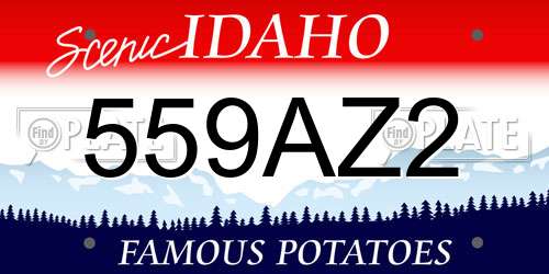 559AZ2 Idaho License Plate