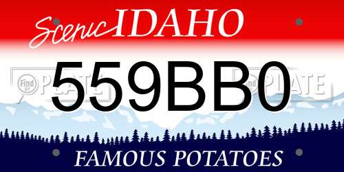 559BB0 Idaho License Plate