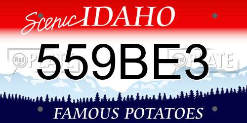 559BE3 Idaho License Plate