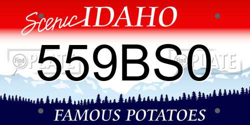 559BS0 Idaho License Plate