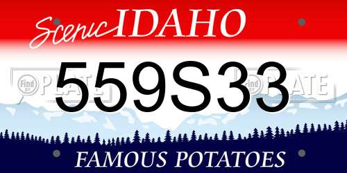 559S33 Idaho License Plate