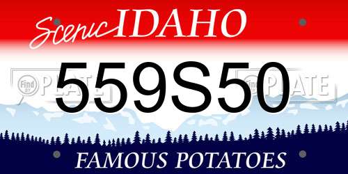 559S50 Idaho License Plate