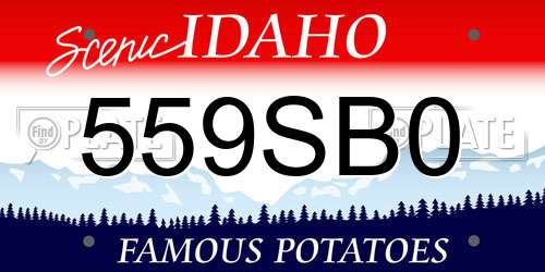 559SB0 Idaho License Plate