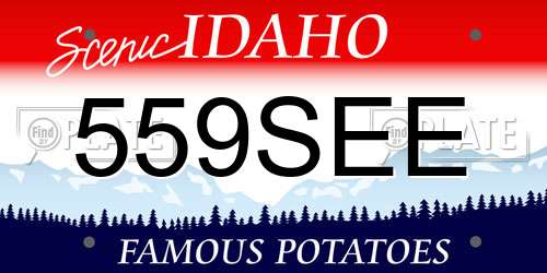 559SEE Idaho License Plate