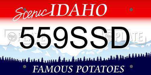 559SSD Idaho License Plate