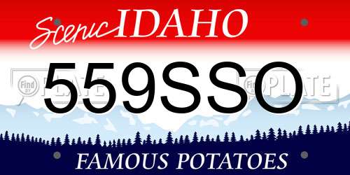 559SSO Idaho License Plate