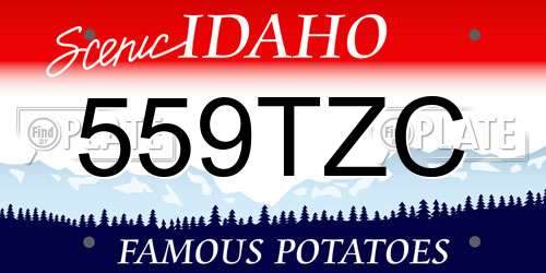 559TZC Idaho License Plate