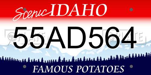 55AD564 Idaho License Plate
