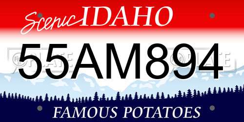55AM894 Idaho License Plate