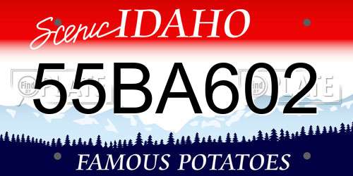 55BA602 Idaho License Plate