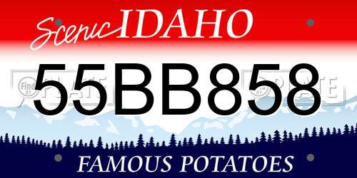 55BB858 Idaho License Plate