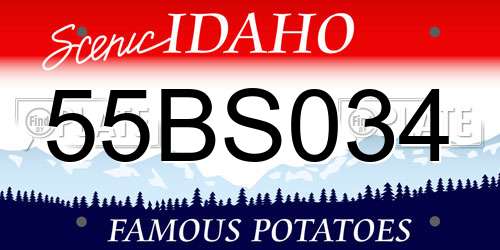 55BS034 Idaho License Plate