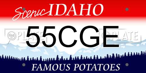 55CGE Idaho License Plate