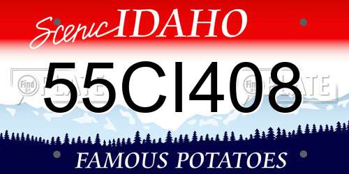 55CI408 Idaho License Plate