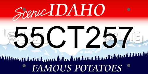 55CT257 Idaho License Plate