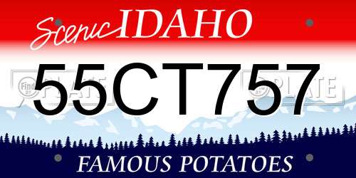 55CT757 Idaho License Plate