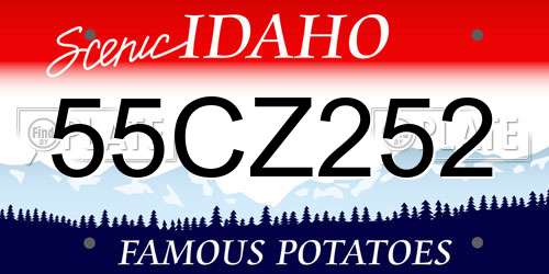 55CZ252 Idaho License Plate