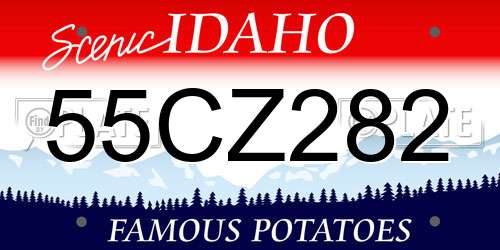 55CZ282 Idaho License Plate
