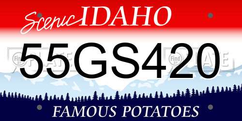 55GS420 Idaho License Plate