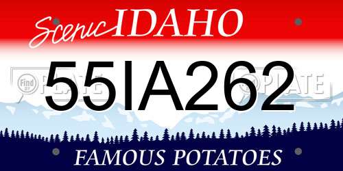55IA262 Idaho License Plate