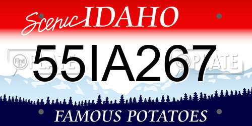 55IA267 Idaho License Plate