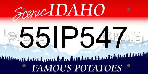 55IP547 Idaho License Plate