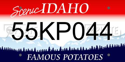 55KP044 Idaho License Plate