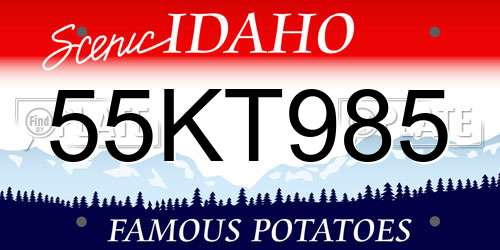 55KT985 Idaho License Plate
