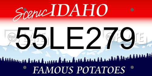 55LE279 Idaho License Plate