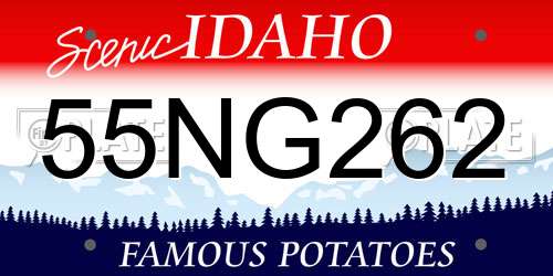 55NG262 Idaho License Plate