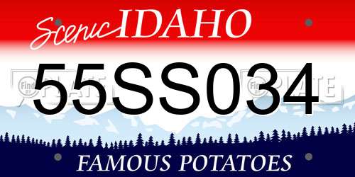55SS034 Idaho License Plate