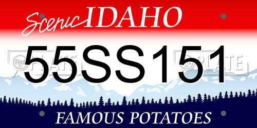 55SS151 Idaho License Plate