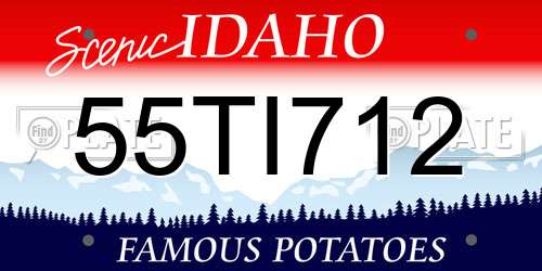 55TI712 Idaho License Plate
