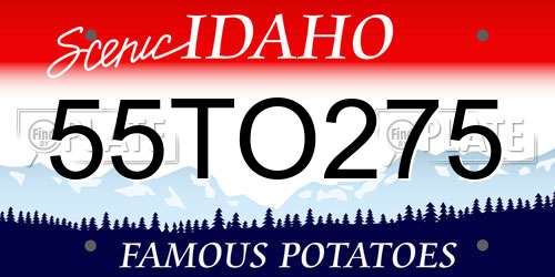 55TO275 Idaho License Plate