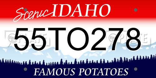 55TO278 Idaho License Plate