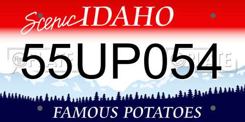 55UP054 Idaho License Plate