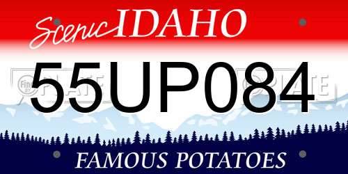 55UP084 Idaho License Plate