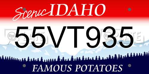 55VT935 Idaho License Plate