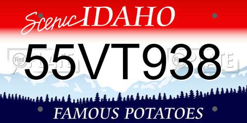 55VT938 Idaho License Plate