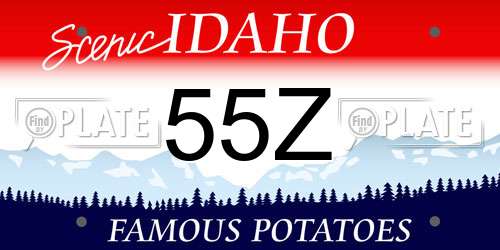 55Z Idaho License Plate