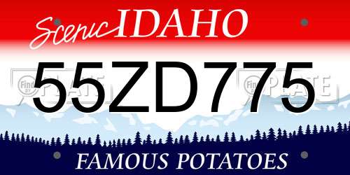 55ZD775 Idaho License Plate