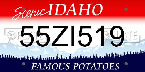 55ZI519 Idaho License Plate
