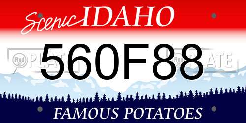 560F88 Idaho License Plate