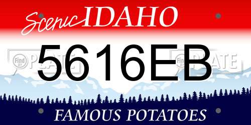 5616EB Idaho License Plate