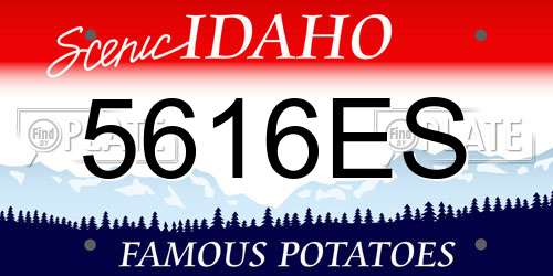 5616ES Idaho License Plate